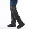 Waterproof adult shoe covers for cycling in red or black, sizes S to XL, bagged pair