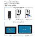 1080P video intercom doorbell system with 10-inch colour display and outdoor camera unit