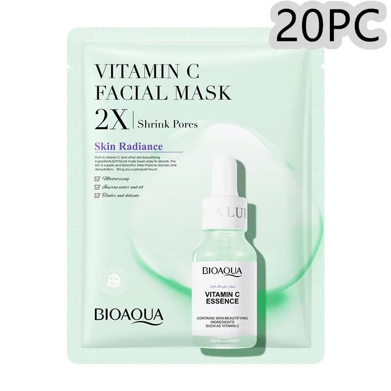 Collagen and hyaluronic acid face sheet mask set with 30g gel formula