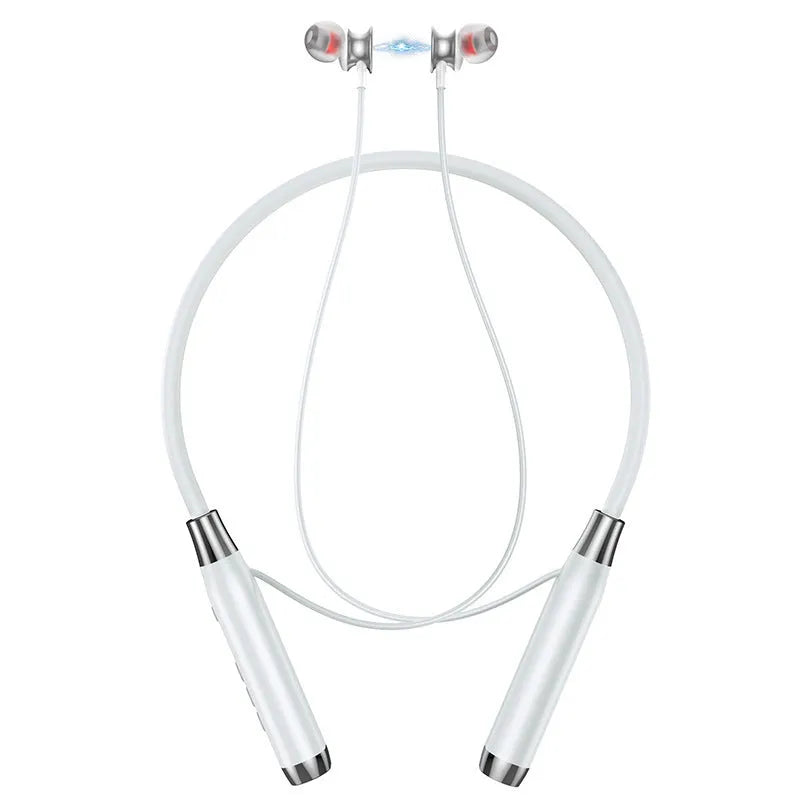 Halter wireless sports Bluetooth earphone with neck hanging design and digital display in black colour