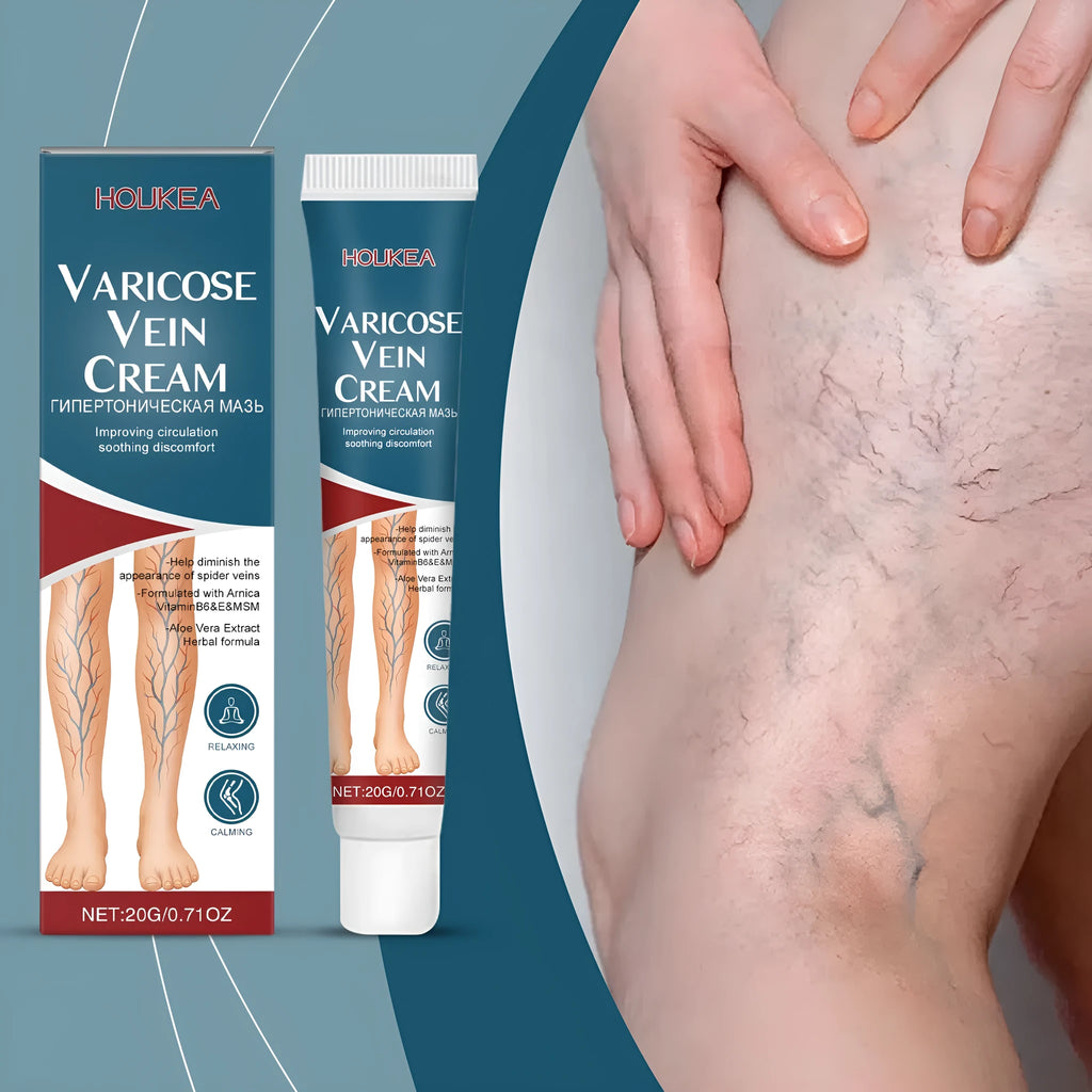 20g tube of leg massage cream containing mint leaves, arnica, witch hazel, vitamin B6 and aloe leaves