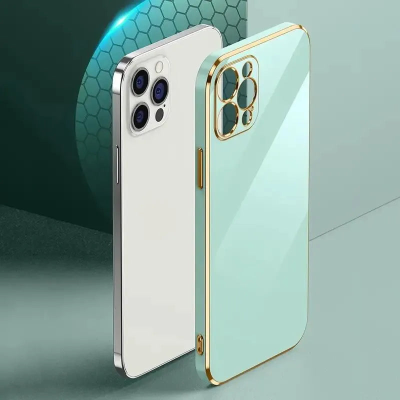 Electroplating TPU phone case for Apple iPhone 12 13 14 15 in black