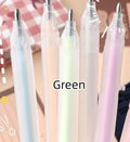 Plastic macaroon colour dispensing pen with cap-pulling mechanism in assorted colours