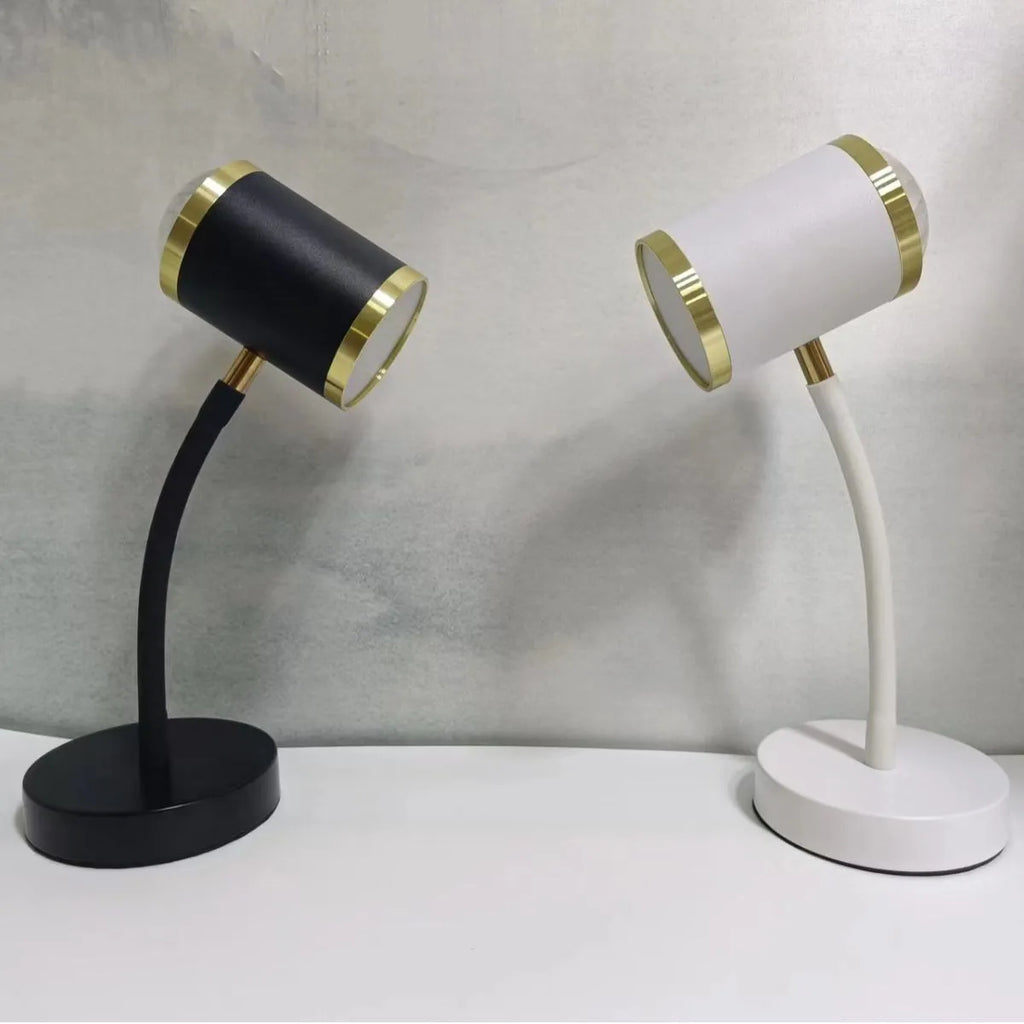 Black and white double-headed photography atmosphere lamp with metal construction for studio lighting