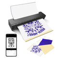 A4 Bluetooth portable mini thermal tattoo printer with 203DPI print head, 2600mAh battery and Type-C charging