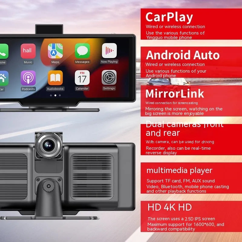 10.26-inch wireless Carplay car multimedia screen with capacitive touch display