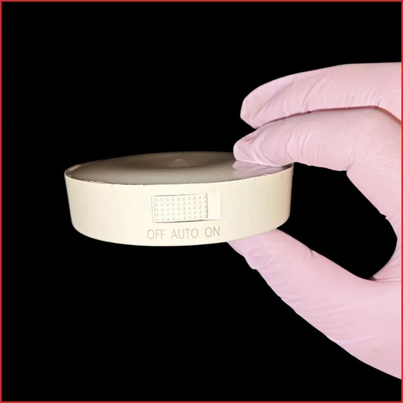 Round 86mm small night lamp with side push key, built-in battery, and white, warm, or two-colour light