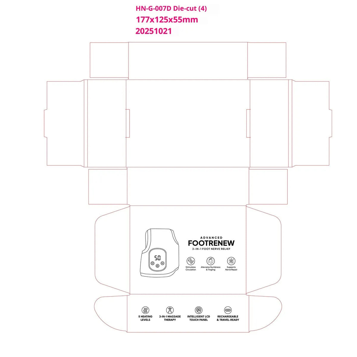 Grey USB electric heating ankle protector with joint massage and timing control, shown as a single unit.