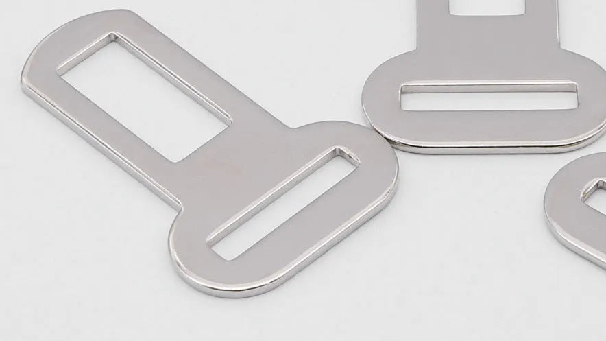 26mm silvery metal pet safety buckle for car seat belt and leash connections