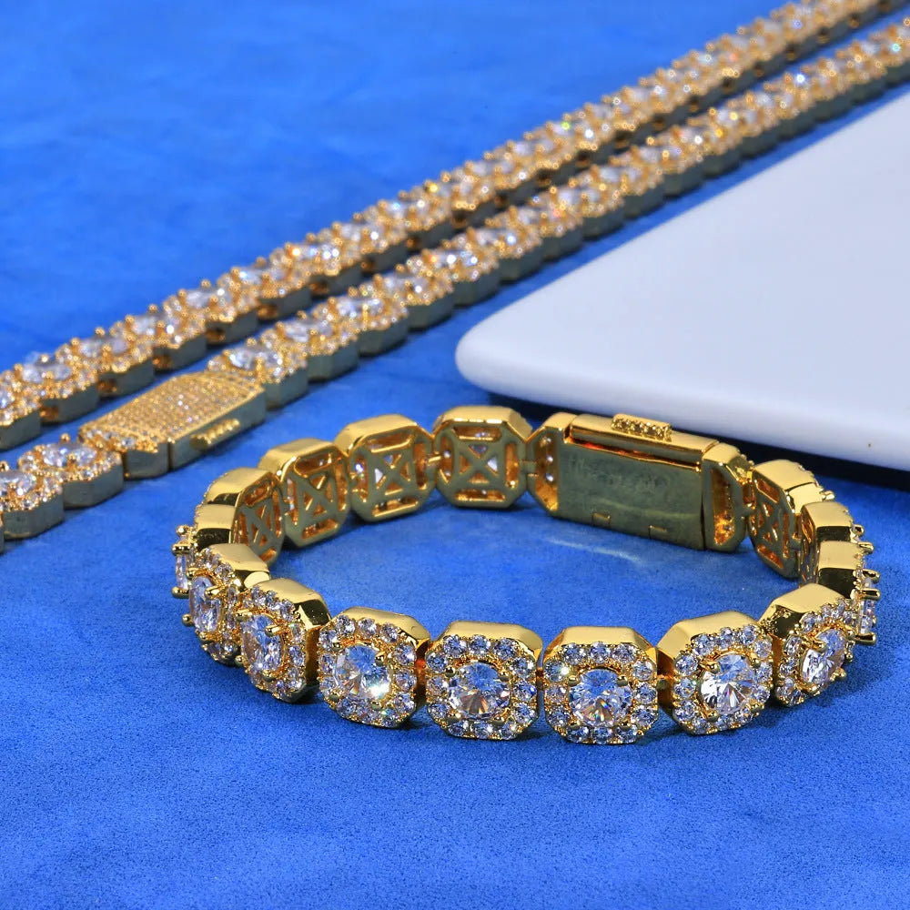 Copper rock candy chain necklace in gold or platinum colour, 10mm or 12mm width, 16 to 24 inch length