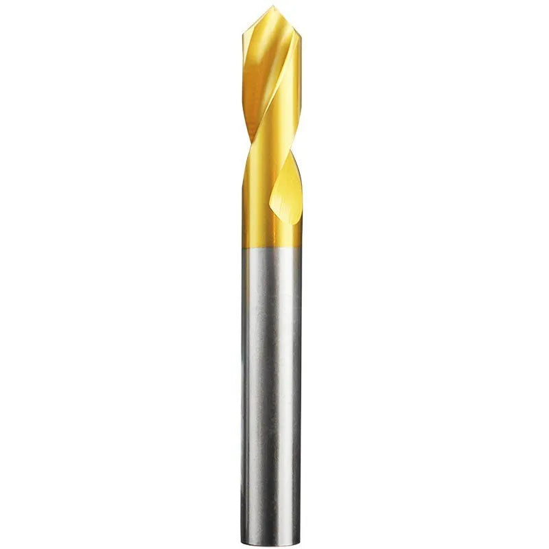 Cobalt HSS spot drill with titanium coating, straight shank, sizes 3-20 and M3-M20x90
