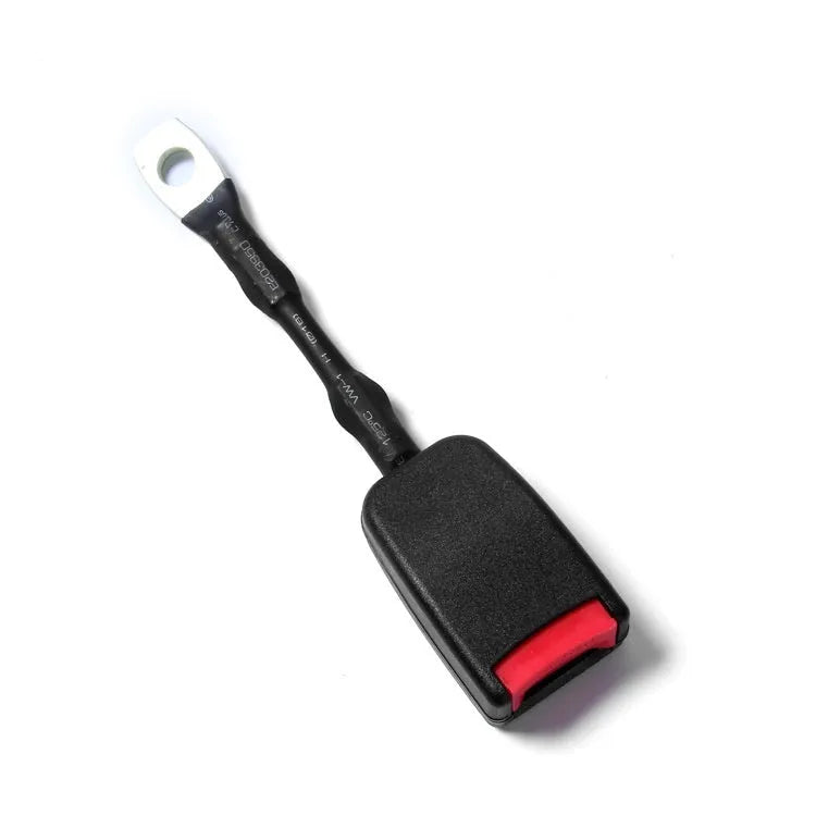 Car seat belt buckle with 20cm steel wire base for 21cm width vehicle sockets.