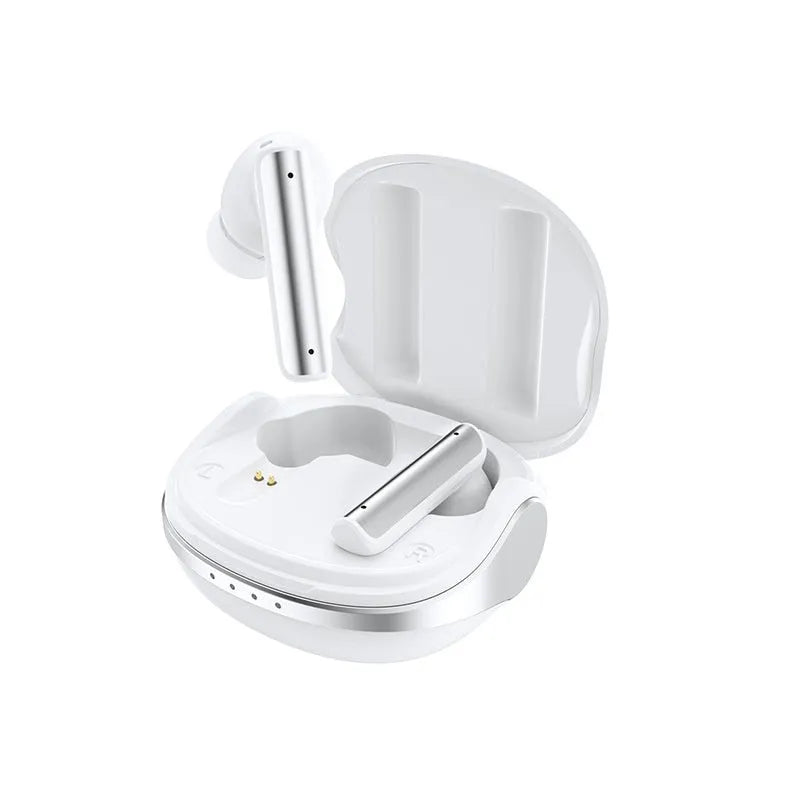 Wireless Bluetooth earphone in-ear metal P60PRO with charging case, black and milky white options