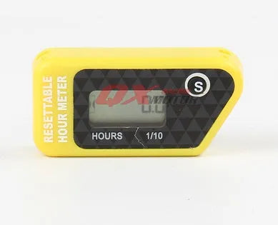 Black waterproof LCD maintenance reminder timer for ATV, motorcycle, motorboat, and generator engines.