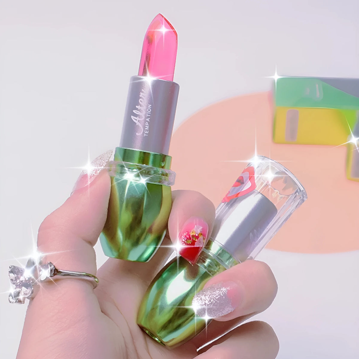 Moisturising waterproof lipstick in six shades with non-fading and no-stain-on-cup colour.