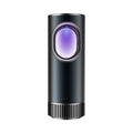 Black USB car air purifier for formaldehyde removal and ion generation on a car dashboard