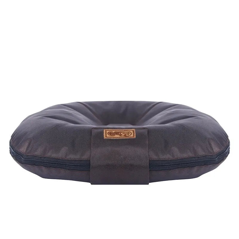 Removable washable Oxford cloth dog mattress in S size, showing black colour option.