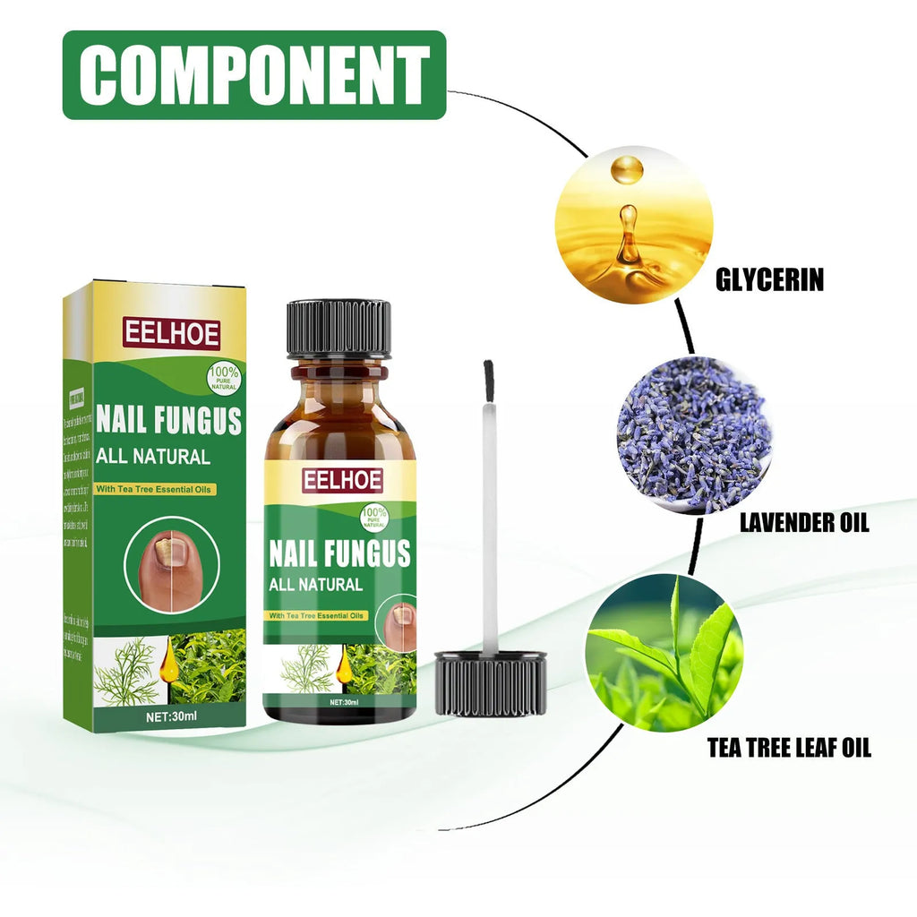 30ml bottle of tea tree oil foot and nail care repair fluid solution