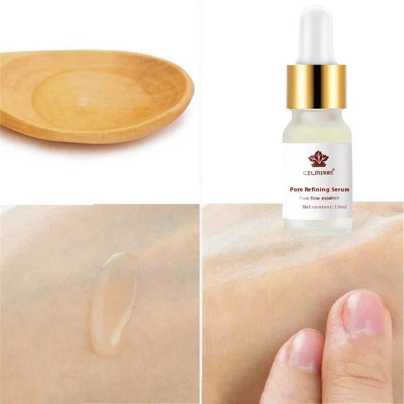 10ml white pore refining serum bottle with hyaluronic acid for daily skincare use
