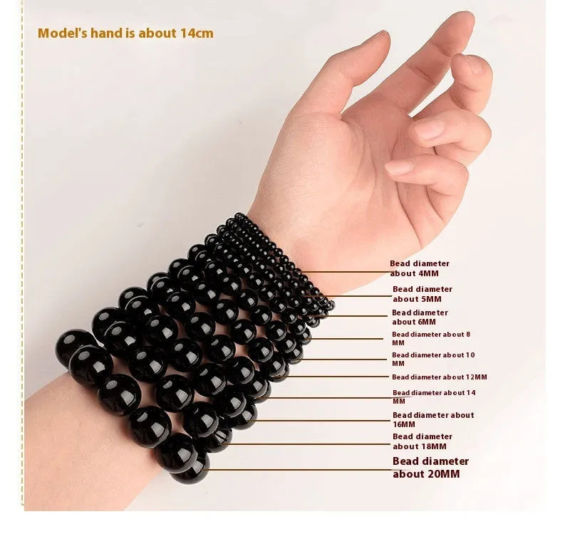 Natural smokey violet Hetian jade straight cut bead bracelet on wrist.