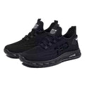 Low-top striped sneaker with mesh upper and flat plastic sole in grey colour