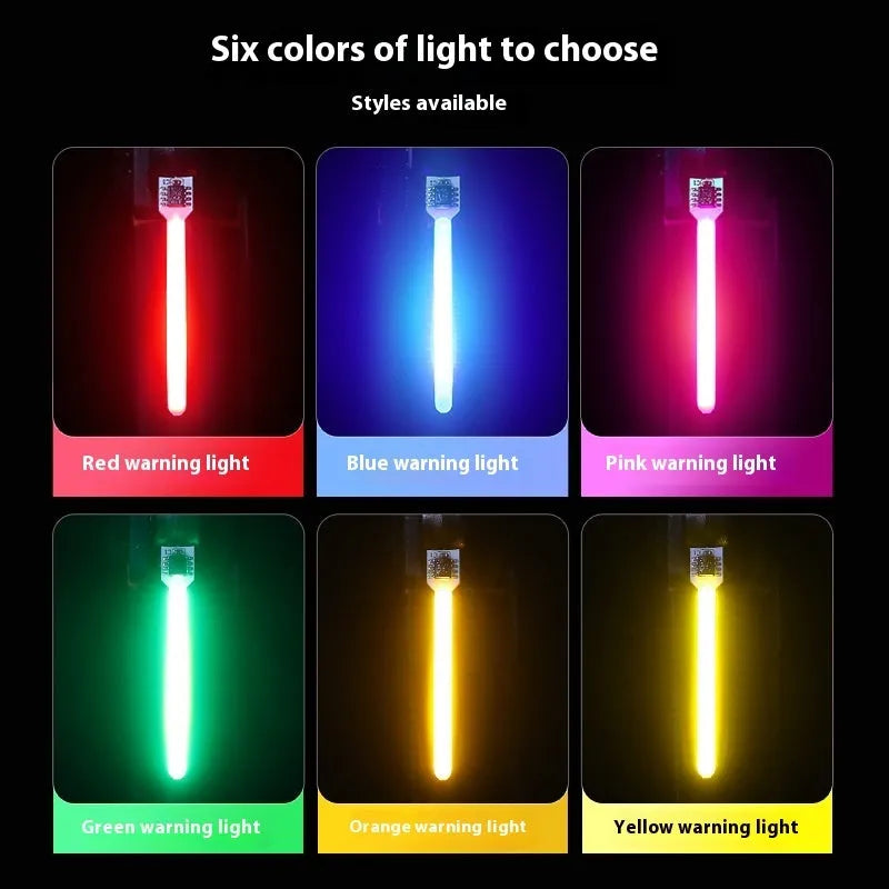 USB rechargeable bicycle taillight with flowing red light and multiple colour options