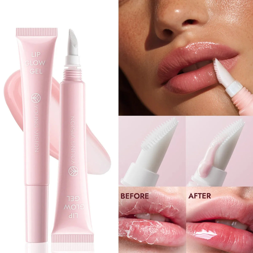Hose Lip Balm with silicone brush head, 10g, for neutral dry mixed skin types