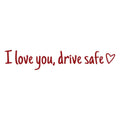 Safe driving waterproof vinyl bumper sticker with love pattern in silver colour on car rearview mirror
