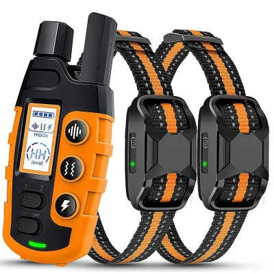 Orange R1 waterproof remote control bark stopper dog training electric shock collar for single dog