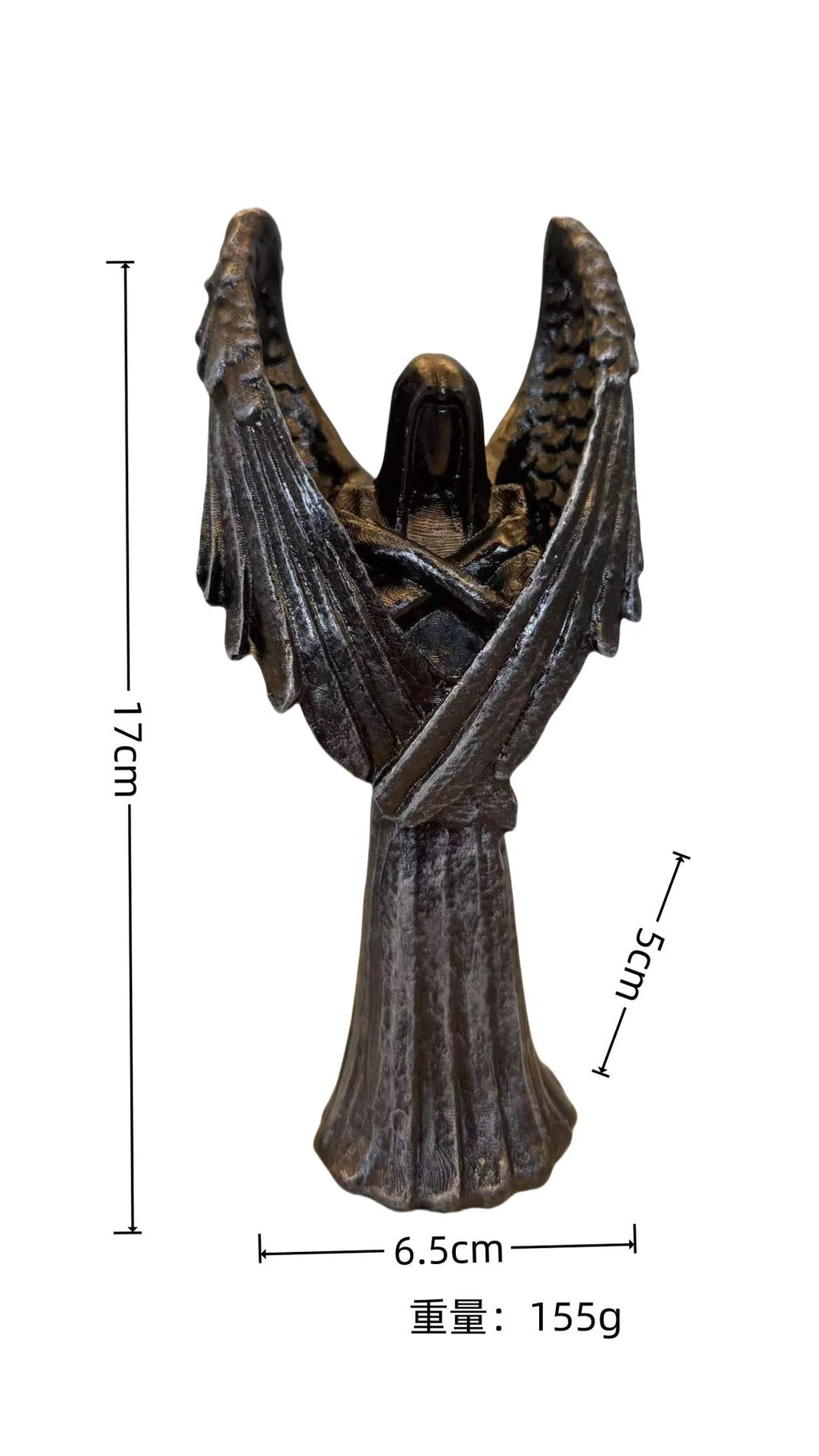 Dark Angel decorative resin statue figurine ornament on display.