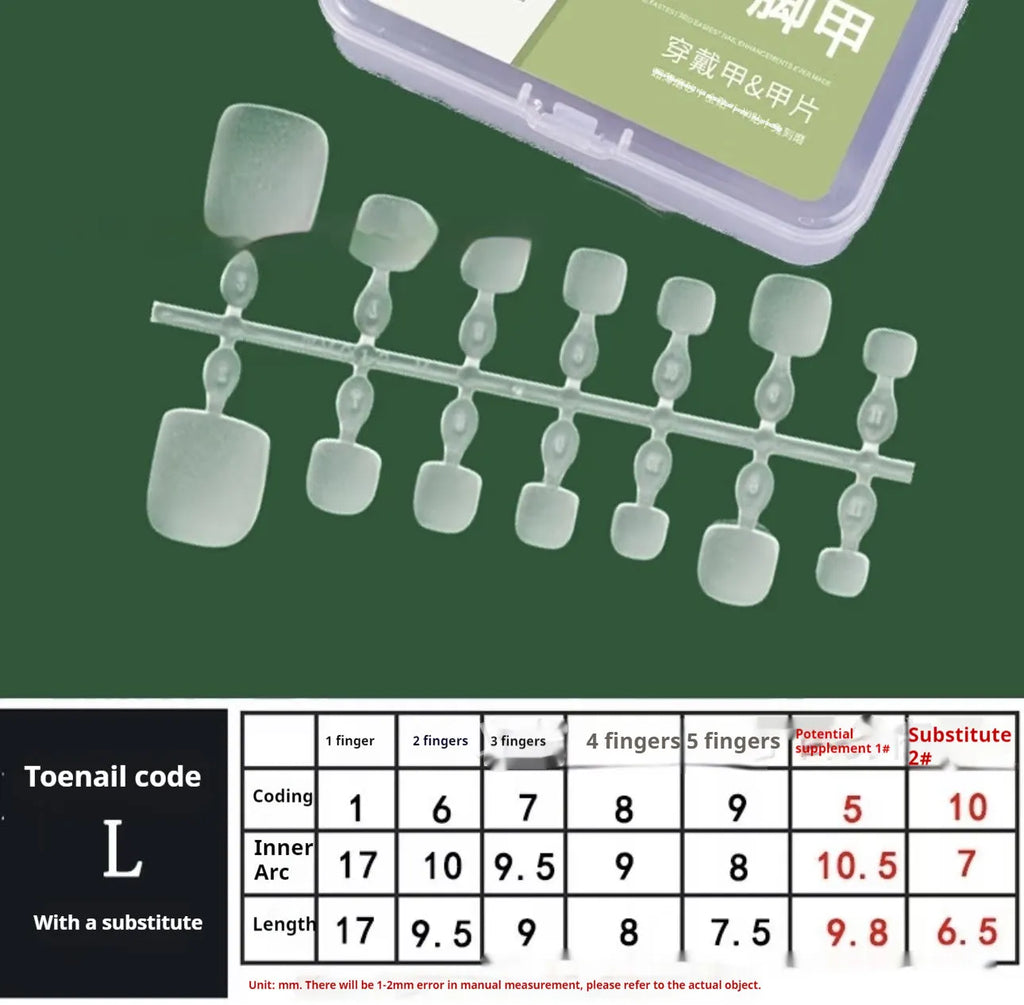 36 piece handmade Maillard smile toe nail stickers in S M L sizes, colourful summer toenail design B219