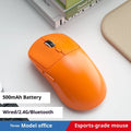 Three-mode wireless Bluetooth mouse with wired 2.4G optical USB, compact 11.5 x 5.5 x 4 cm, available in multiple colours