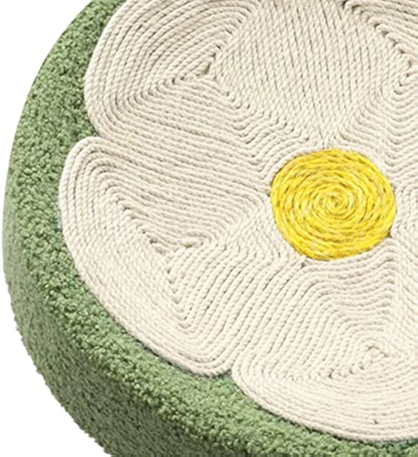 Green round sisal cat scratching bowl lounge bed for scratching and sleeping