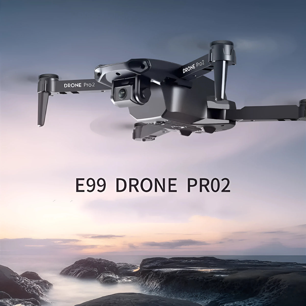 E99Pro2 folding UAV HD aerial photography drone with 1080p single camera in black