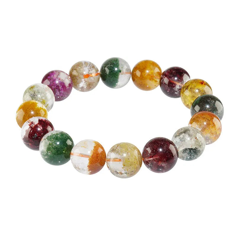 Colourful crystal ball bracelet in ethnic style with retro elements measuring 10mm
