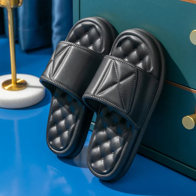 EVA bath slippers with thick sole in various colours for bathroom safety