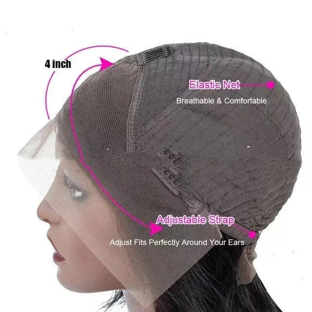 Real human hair lace front wig with 4x4 lace in a Star Fashion style, showing long hair length.