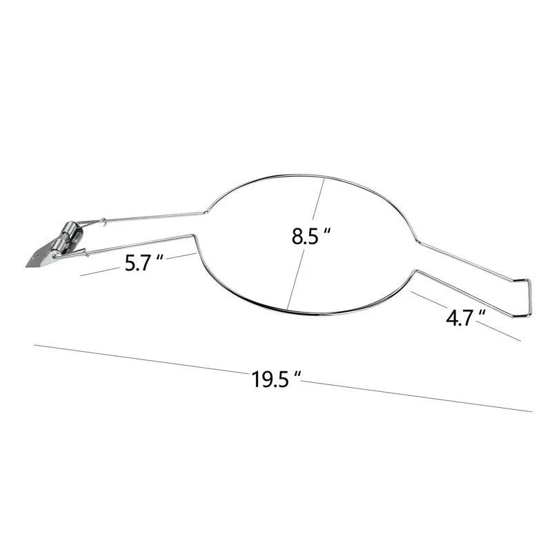 Brown iron car hat stand with a chrome-plated interior for holding coats and hats.