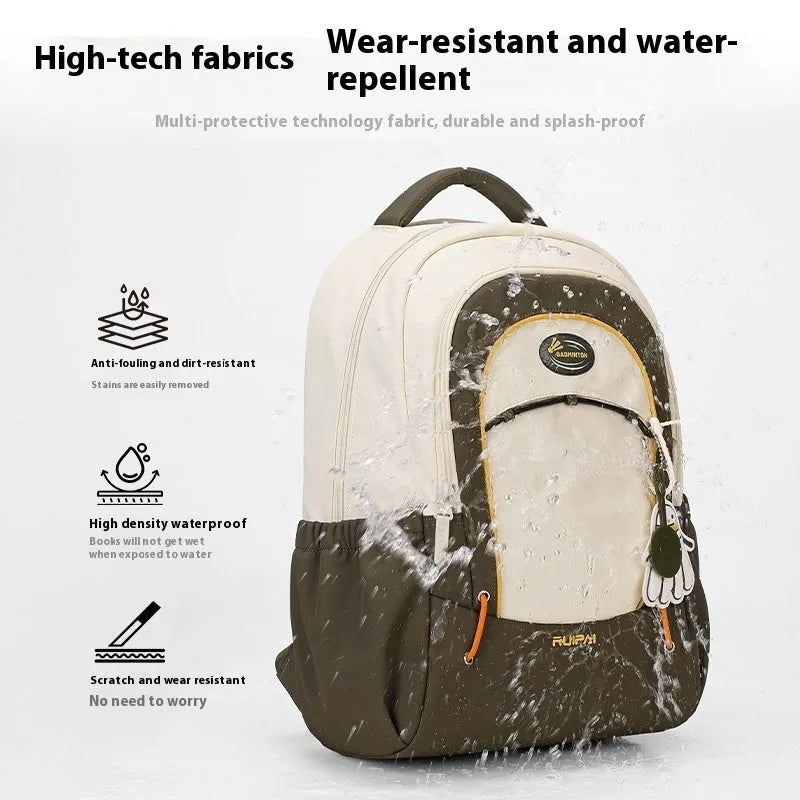 Leisure travel backpack in cherry blossom pink with curved shoulder straps and 20-35L capacity