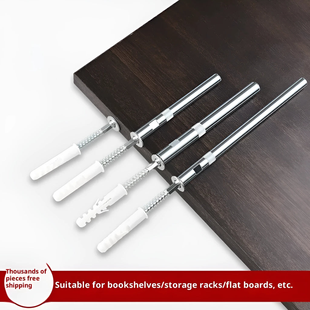 Hidden shelf support, galvanised steel one-line invisible bracket for wall bookshelf, 10x100mm and 10x160mm sizes