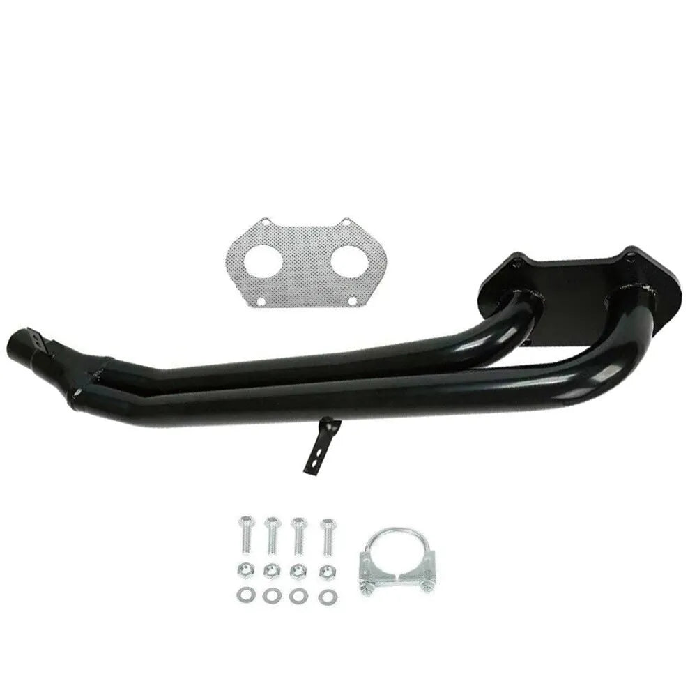 Black stainless steel exhaust manifold head section for Mazda RX-7 1979-85 12A engine
