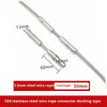 Silver stainless steel adjustable docking pipe sleeve steel rope lock for guardrail cables