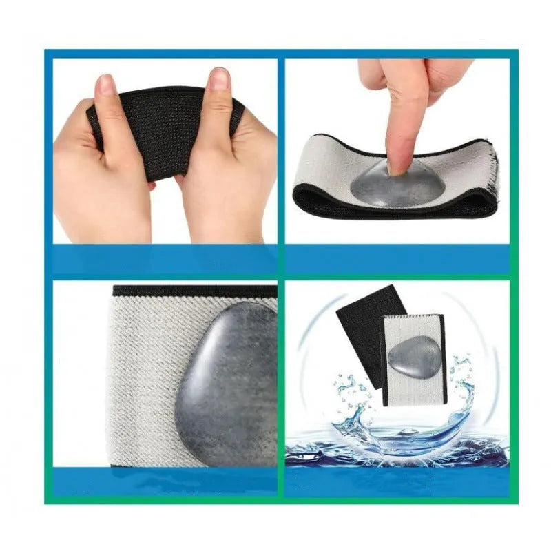 Elastic foot bandage with heart-shaped arch support pad in PU material
