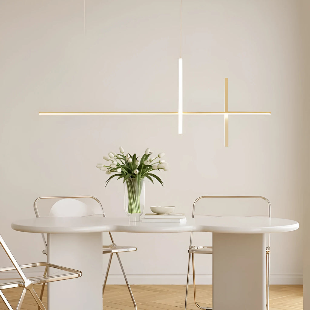 Modern LED chandelier with black or white frame, available in 80cm to 150cm widths, 220V dining room ceiling light.