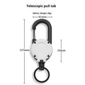 Retractable anti-lost buckle with connecting rope for fishing rod in white, black, army green, khaki colours plastic construction