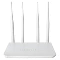 CPE210 4G wireless router in white with EU power plug, 300Mbps WiFi speed, dimensions 24.3x14.6x5.5 cm