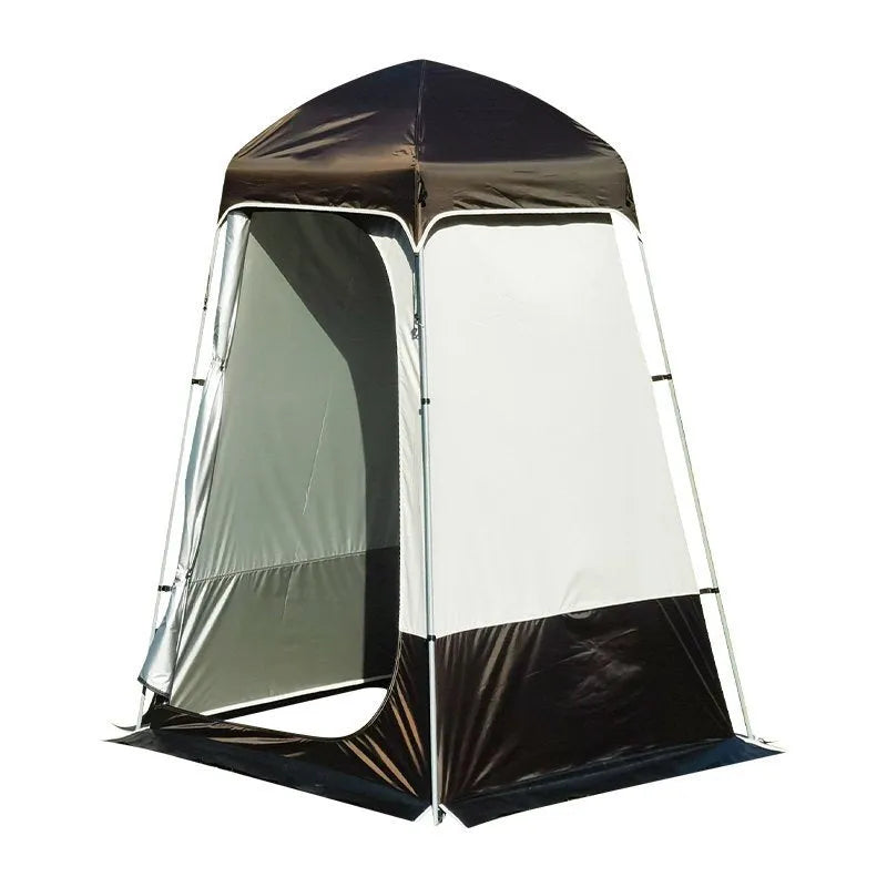 Outdoor single shower dressing camping tent, 140x140x230cm, double-sheet roof tent, Army Green or Brown