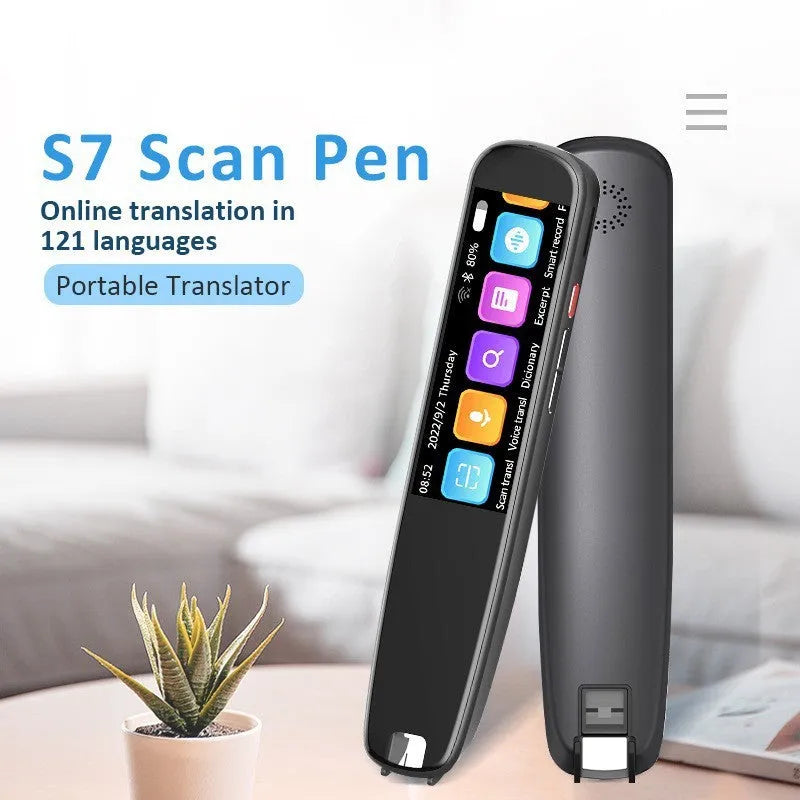Offline scanning translation pen S3 Black with zinc alloy body, buttons and touch screen