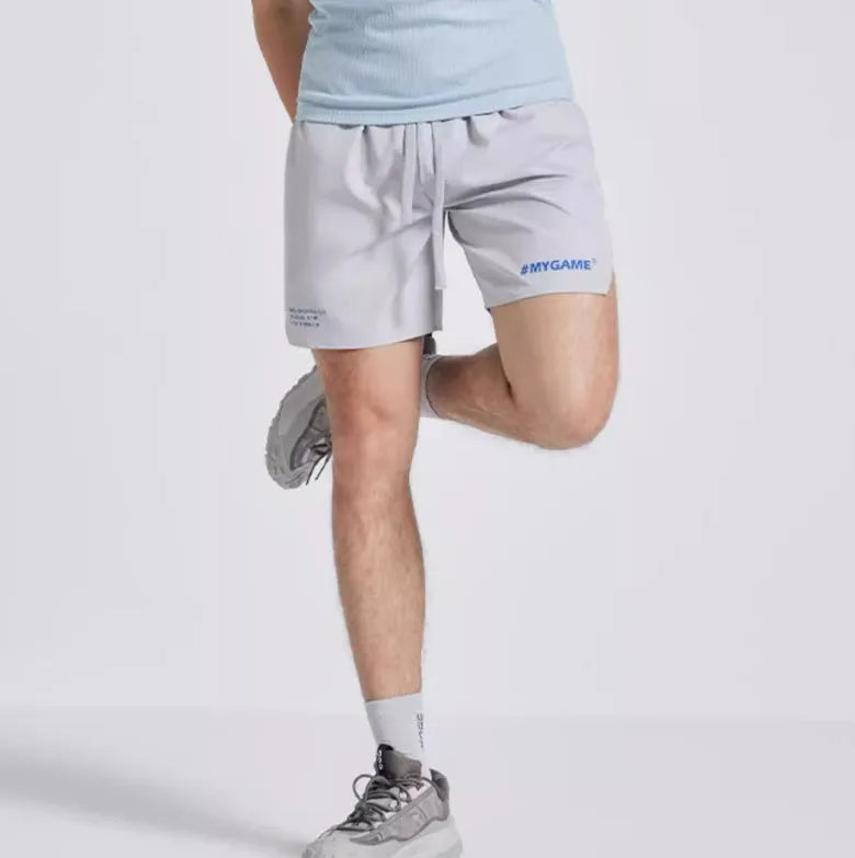 Men's fitness training shorts in four colours with moisture-wicking polyester fabric
