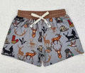 Boys' straight cut sports casual shorts in polyester, shown in multiple colour options.